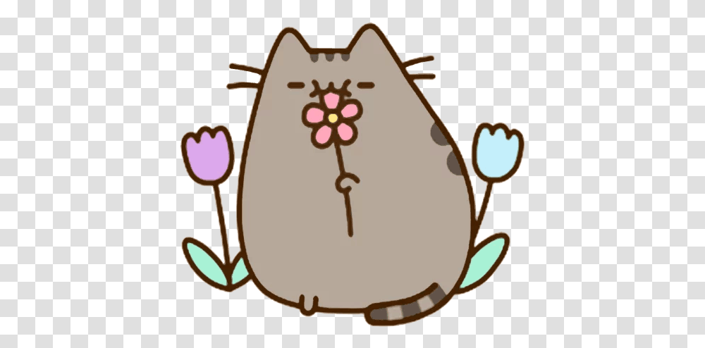 Download Pusheen Kitten Area Flower Cat Cute Pusheen, Bag, Cushion, Birthday Cake, Food Transparent Png