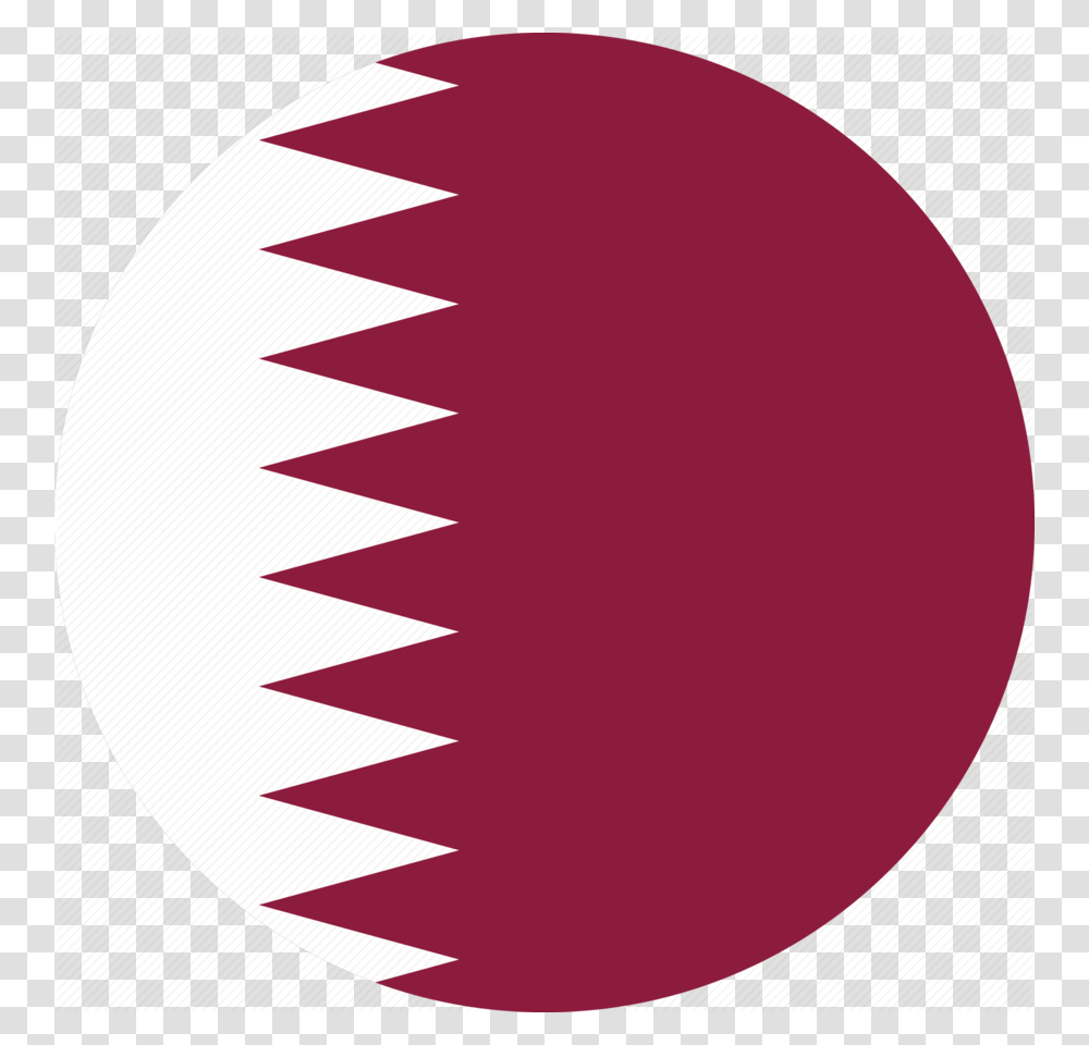 Download Qatar Flag Circle Clipart Flag Of Qatar Flag Red, Rug, Label Transparent Png