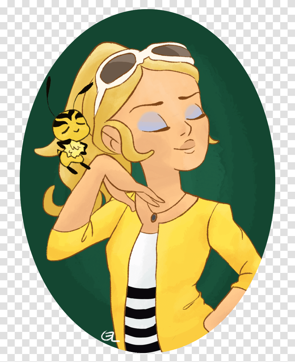 Download Queen B Miraculous Ladybug Full Size Image Miraculous Ladybug Chloe Queen Bee, Face, Person, Sunglasses, Accessories Transparent Png