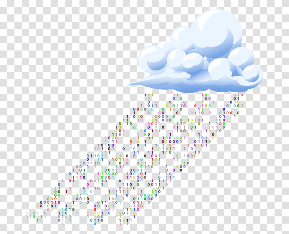 Download Rain Cloud Binary Number Communication Description Clip Art, Graphics, Lighting, Outdoors, Fireworks Transparent Png