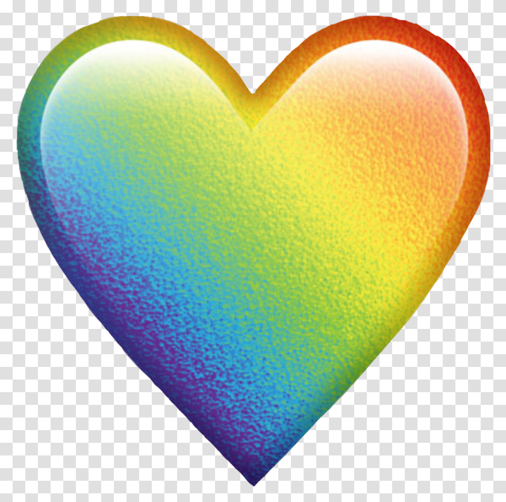 Download Rainbow Colorful Colors Emoji Heart Emojiheart Rainbow Heart Emoji, Tennis Ball, Sport, Sports, Interior Design Transparent Png