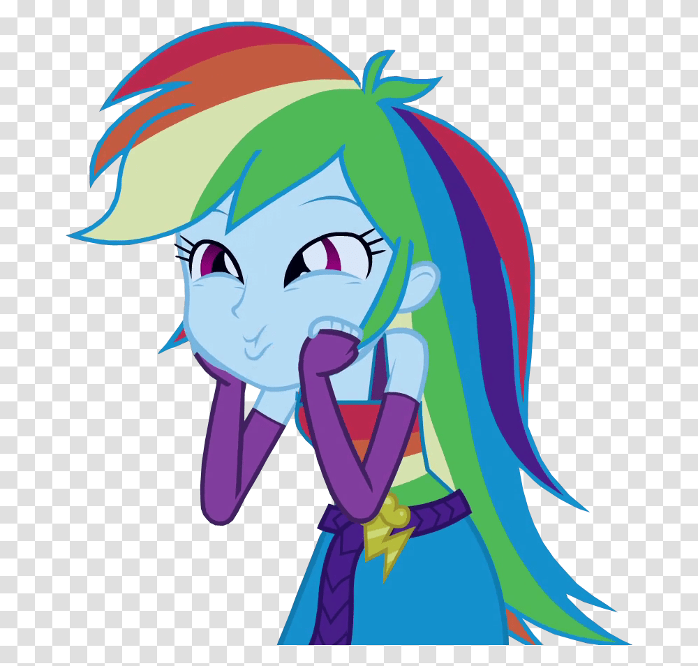 Download Rainbow Dash Equestria Girls Pic For Designing Rainbow Dash Equestria Girl, Hair, Drawing Transparent Png