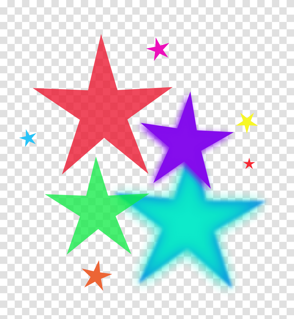Download Rainbow Stars Images Clipart Free Rainbow Star Clipart, Star Symbol, Cross Transparent Png