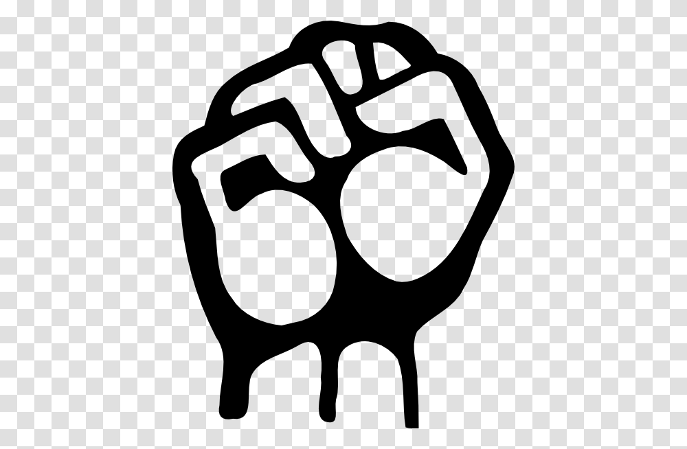 Download Raised Fist Clipart, Hand, Stencil Transparent Png