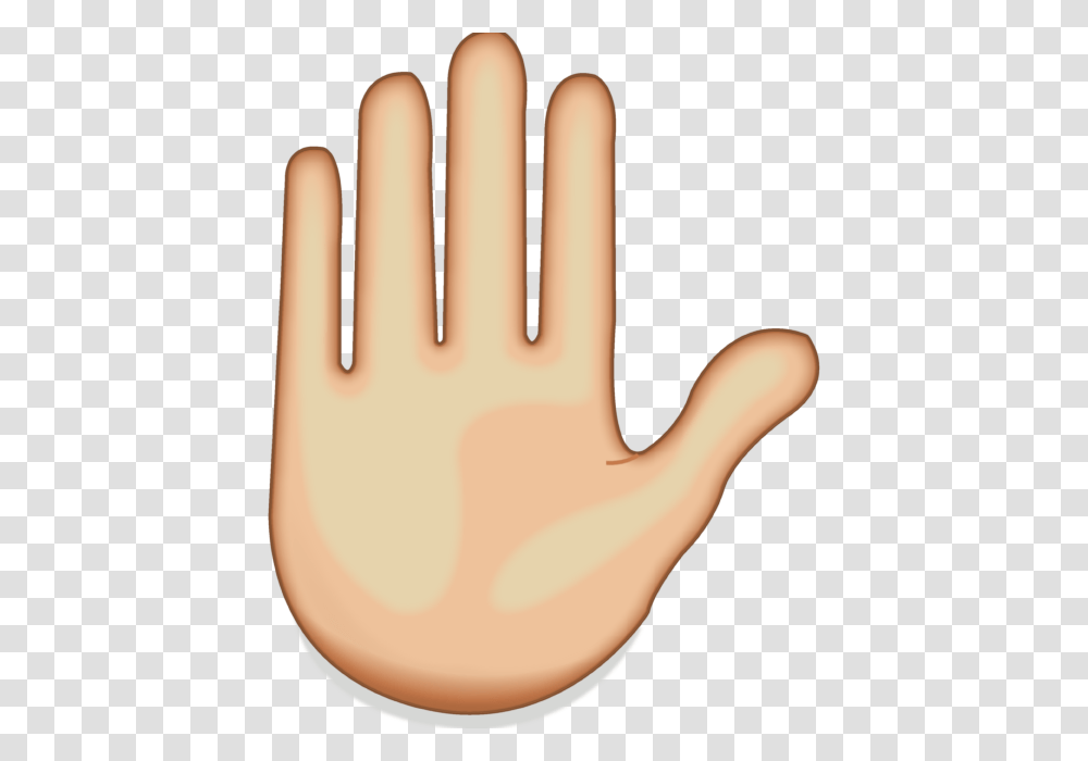 Download Raised Hand Emoji Emoji Island, Apparel, Glove, Finger Transparent Png