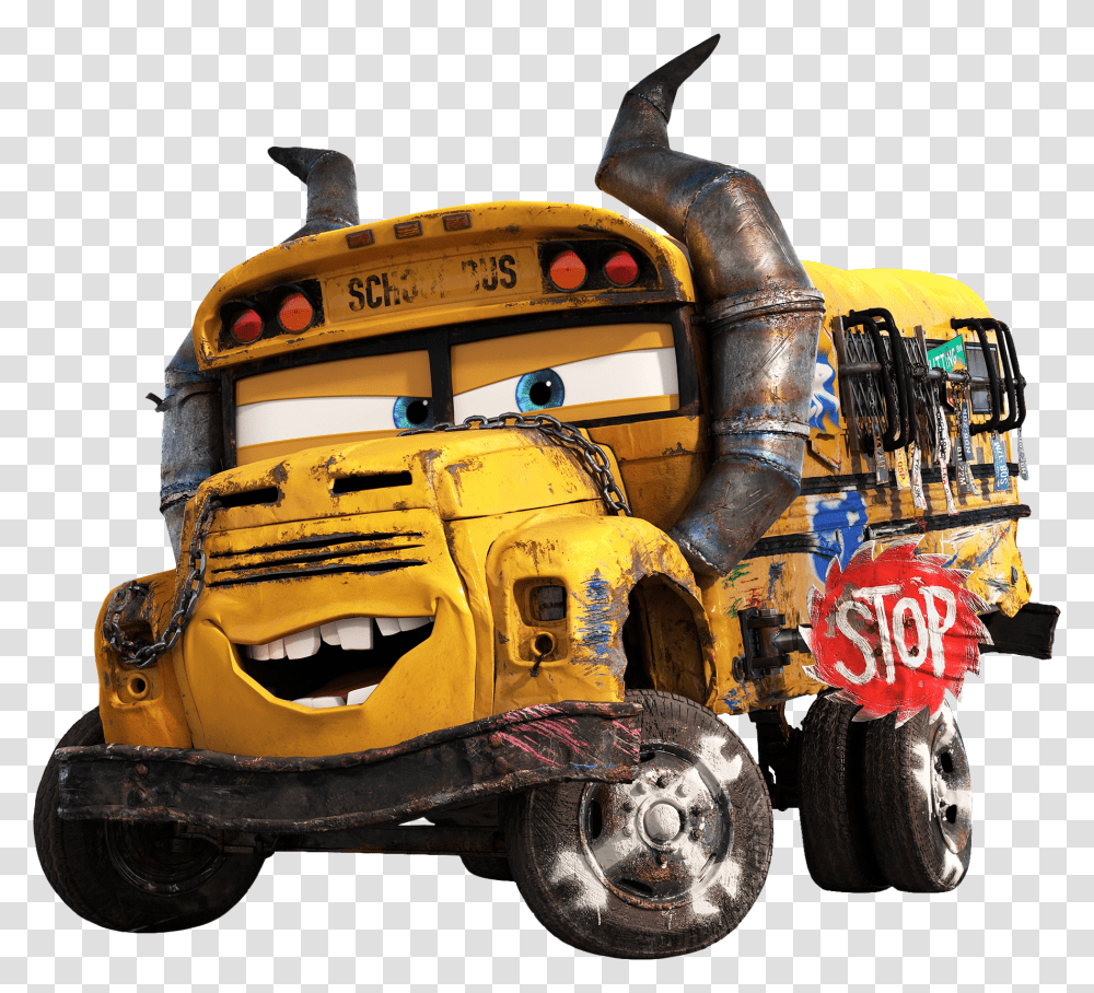 Download Ramirez Cars Mater Mcqueen Cruz Lightning Miss Cars 3 Miss Fritter, Machine, Tire, Bulldozer, Tractor Transparent Png