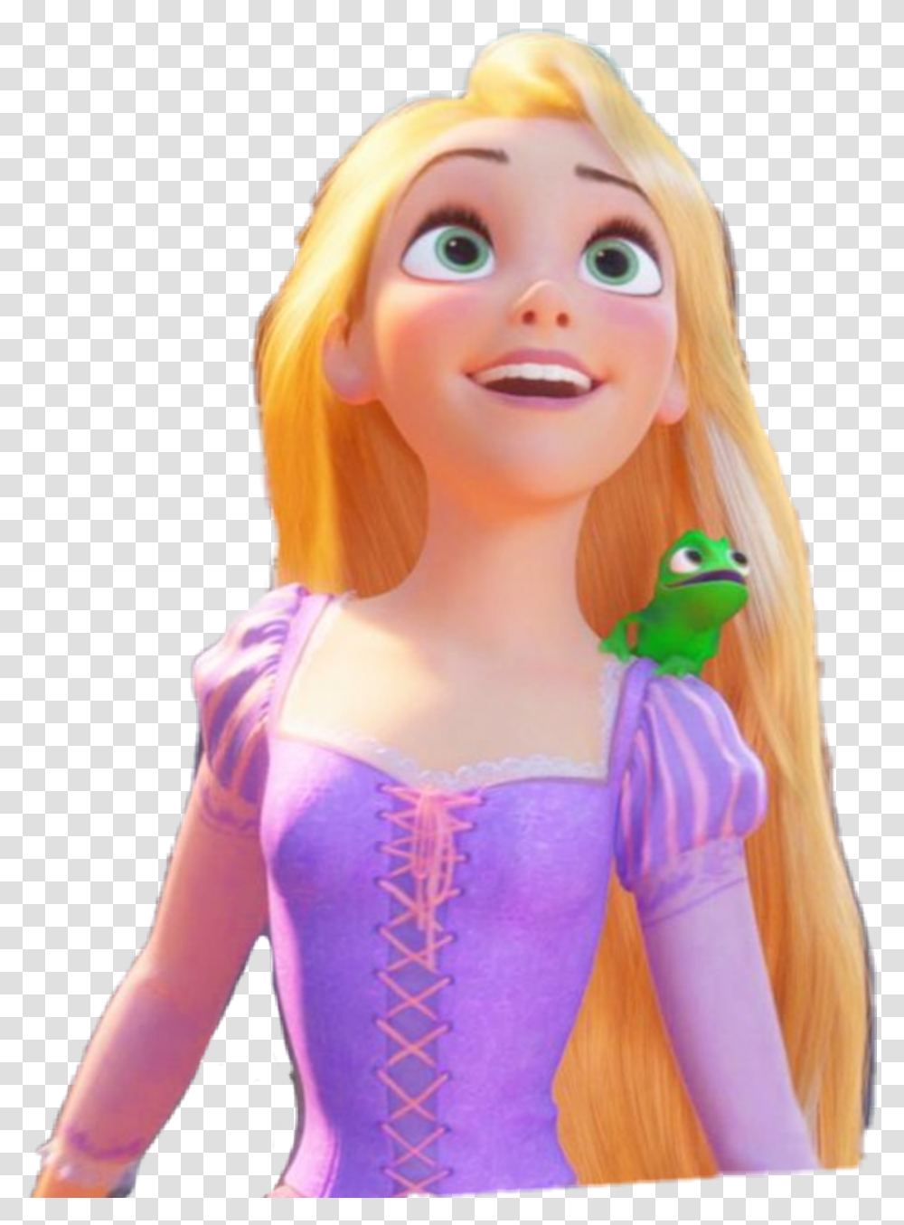 Download Rapunzel Sticker Tangled Image With No, Doll, Toy, Barbie, Figurine Transparent Png