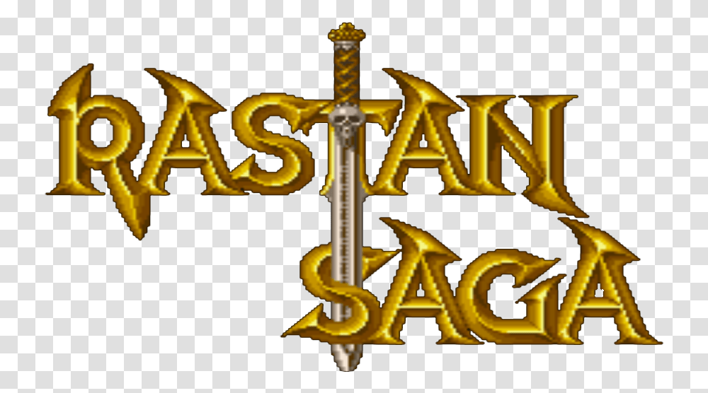 Download Rastan Saga Logo Rastan Saga Logo, Text, Alphabet, Cross, Symbol Transparent Png