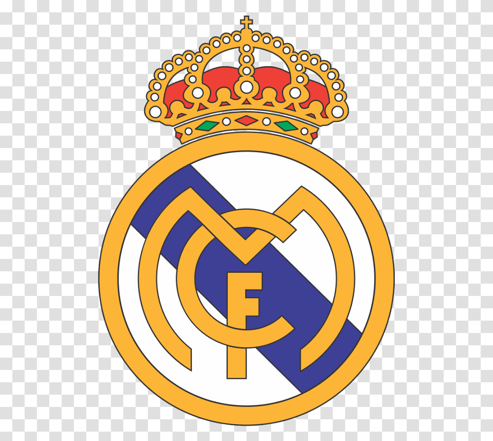 Download Real Madrid Logo Real Madrid Spanish Football, Trophy, Symbol, Trademark, Badge Transparent Png