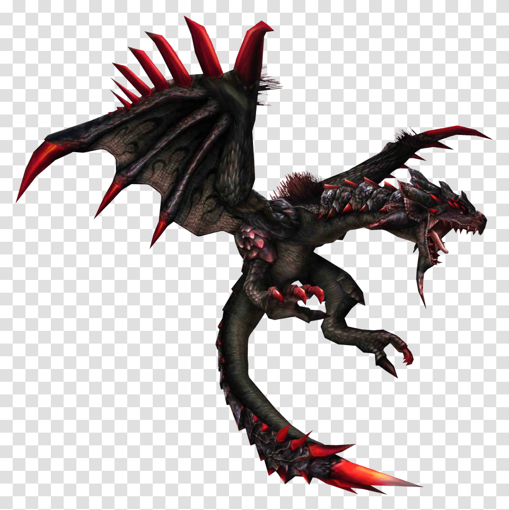 Download Realistic Dragon Monster Hunter Black Unknown Mh, Horse, Mammal, Animal, Dinosaur Transparent Png