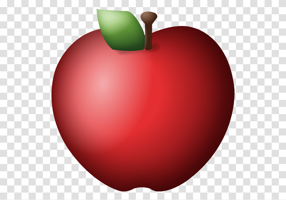 Download Red Apple Emoji Apple Emoji, Balloon, Plant, Fruit Transparent Png