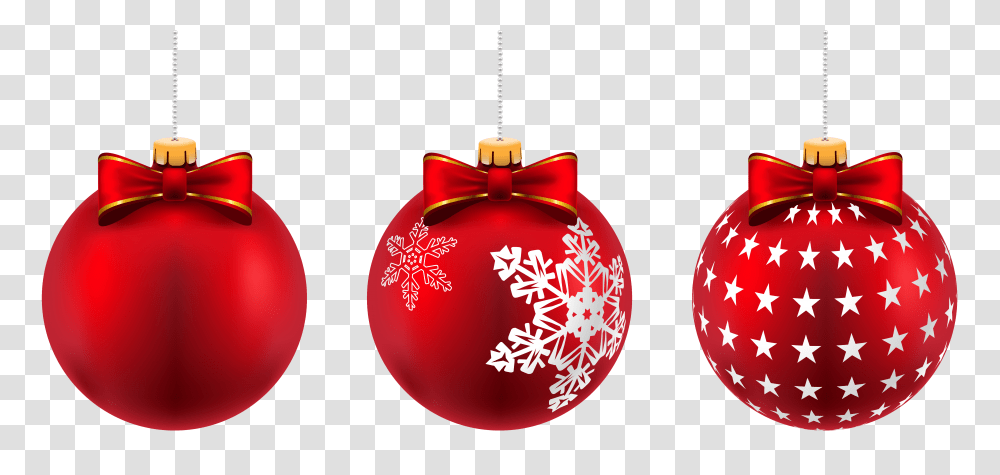 Download Red Christmas Balls Christmas Red Ball, Ornament,  Transparent Png