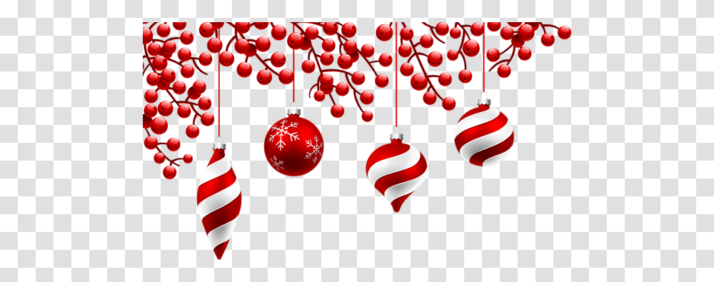 Download Red Christmas Ornaments Christmas Decorations Clip Art, Tree, Plant, Cherry, Fruit Transparent Png