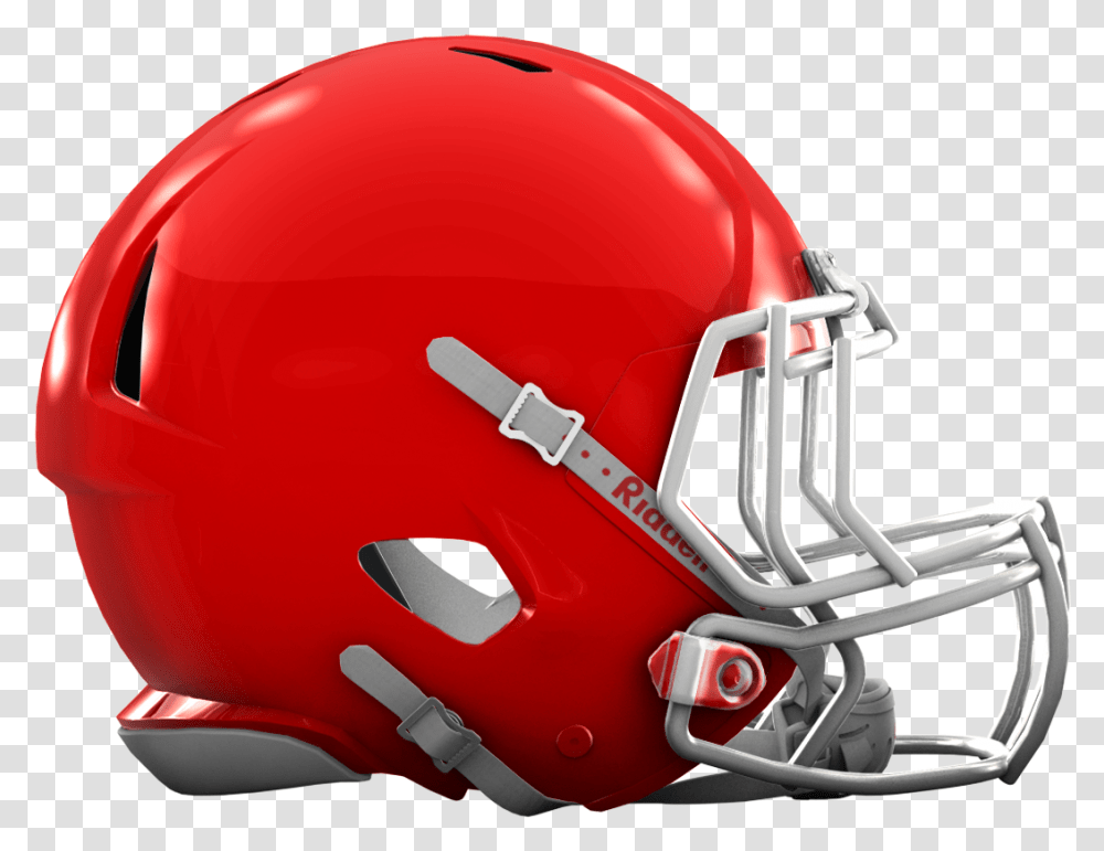 Download Red Football Helmet Red Football Helmet, Clothing, Apparel, American Football, Team Sport Transparent Png