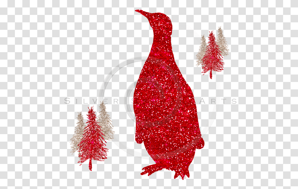 Download Red Glitter Image With Christmas Ornament, Animal, Graphics, Art, Bird Transparent Png