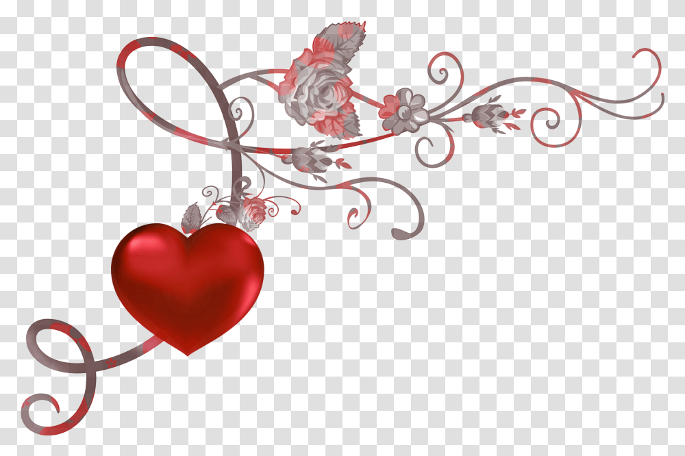 Download Red Heart Decor Picture Clipart Coeur Saint Heart Decor, Plant, Graphics, Food, Fruit Transparent Png