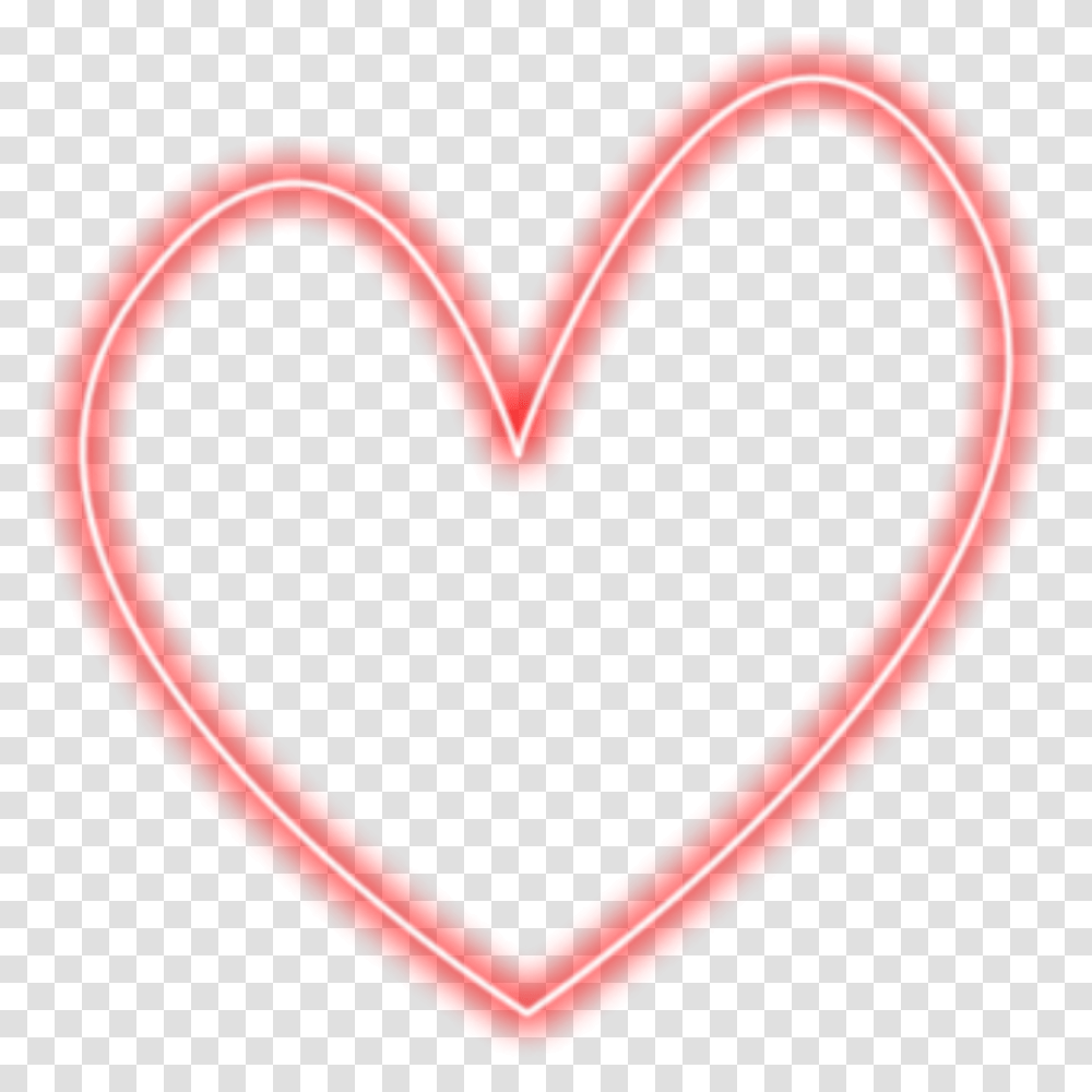Download Red Heart Neon Corazon Rojo Contorno De Corazon Transparent Png