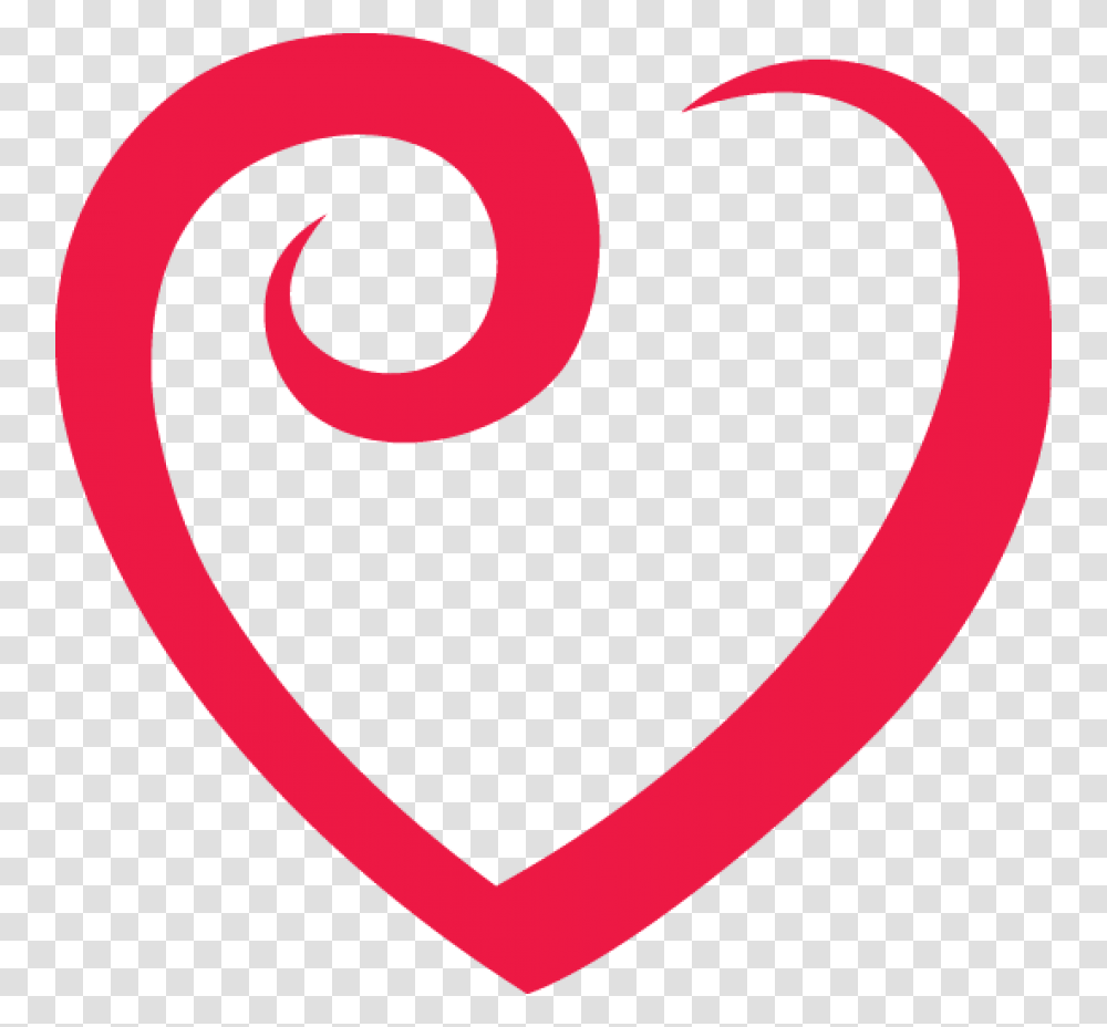 Download Red Outline Heart Image Emblem, Text, Alphabet, Label, Rug Transparent Png