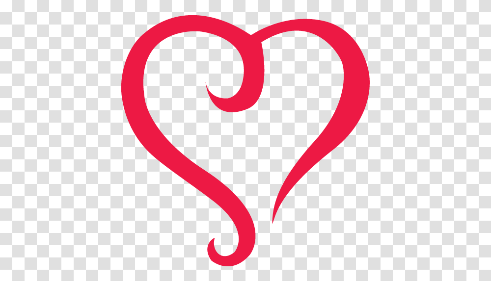 Download Red Outline Heart Image Language, Text, Symbol, Pattern, Label Transparent Png