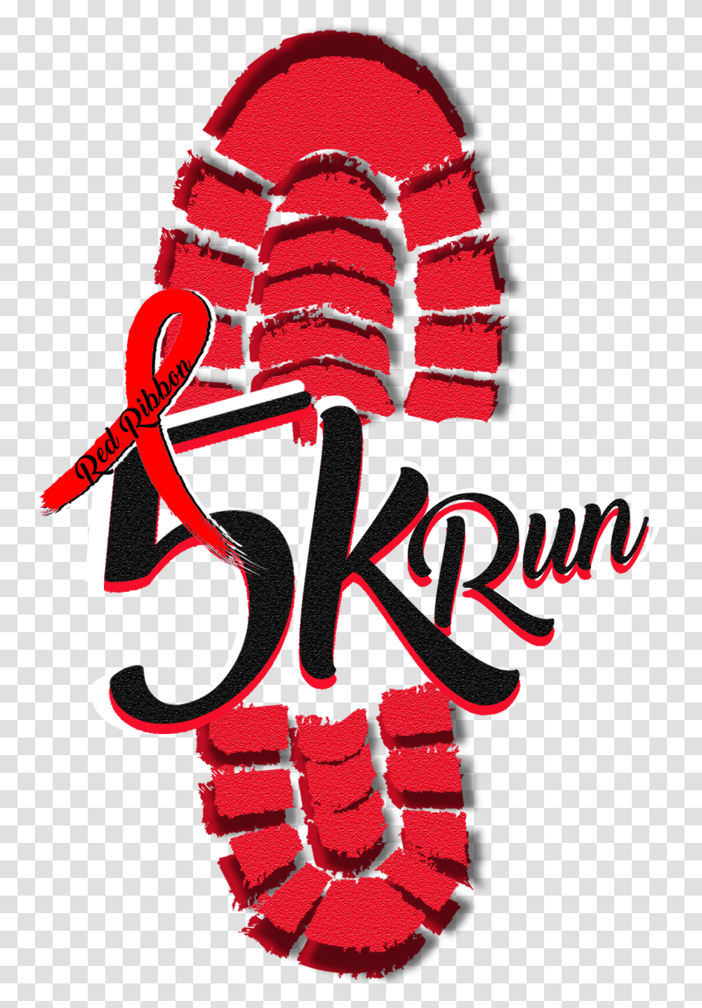 Download Red Ribbon 5k Run Hd Uokplrs Language, Text, Calligraphy, Handwriting, Alphabet Transparent Png