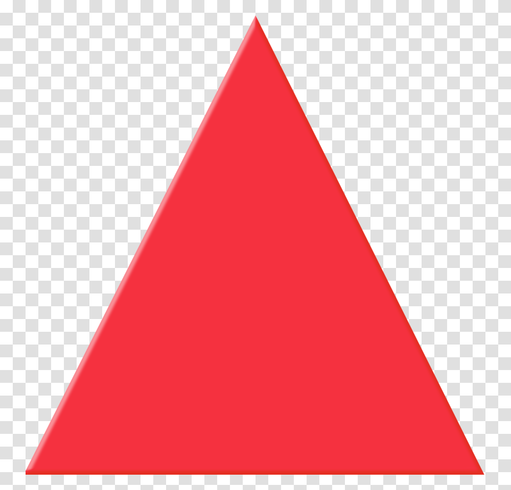 Download Red Triangle In Clipart Triangle Clip Art Triangle, Plectrum, Cone Transparent Png
