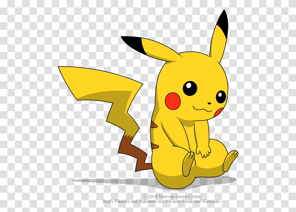 Download Red's Pikachu Pokemon Pikachu Image With No Pokemon Pikachu, Animal, Symbol, Insect, Invertebrate Transparent Png