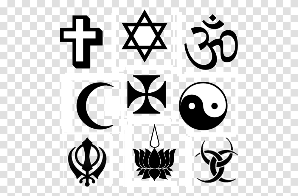 Download Religious Symbols Clipart Religion Religious Symbol, Number, Star Symbol, Logo Transparent Png