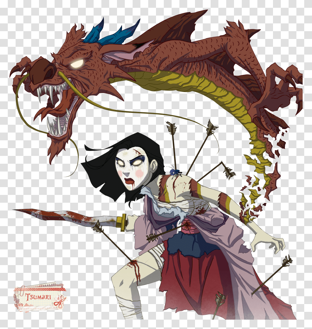 Download Renders Mulan Mushu Zombie Dragon Fleche Sabre Epee Twisted Disney Princesses, Person, Human, Performer, Poster Transparent Png