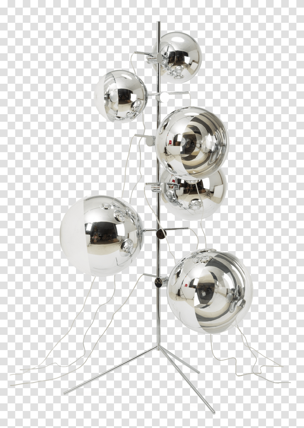 Download Replica Mirror Ball Stand Melt Stand Chandelier Melt Stand Chandelier, Lighting, Sphere, Light Fixture, Spotlight Transparent Png