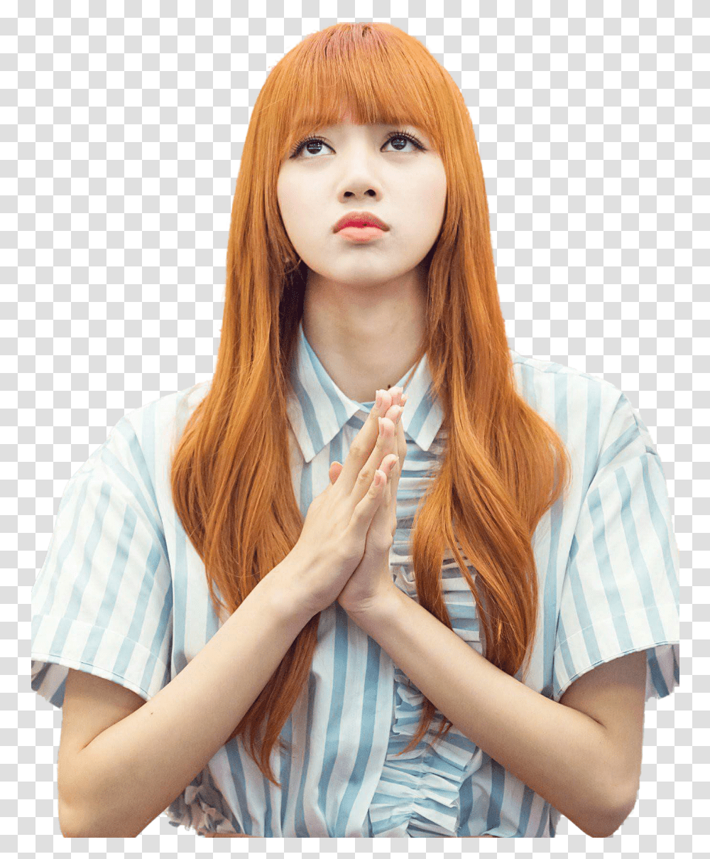 Download Report Abuse Lisa Blackpink Hair Up Full Size Cut Out Lisa Blackpink, Person, Face, Female, Clothing Transparent Png
