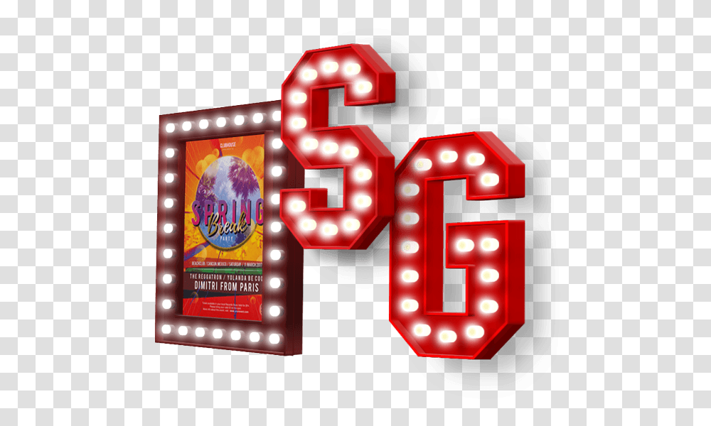 Download Retro Marquee Letter Signs And Lightbox Letters Sg Led Light, Text, Number, Symbol, City Transparent Png