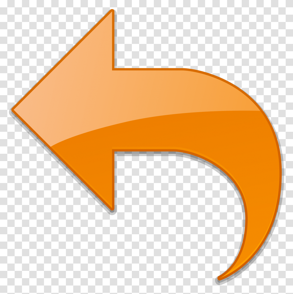 Download Return Button Icon Orange Hd Uokplrs Arrow Return, Axe, Tool, Symbol, Outdoors Transparent Png