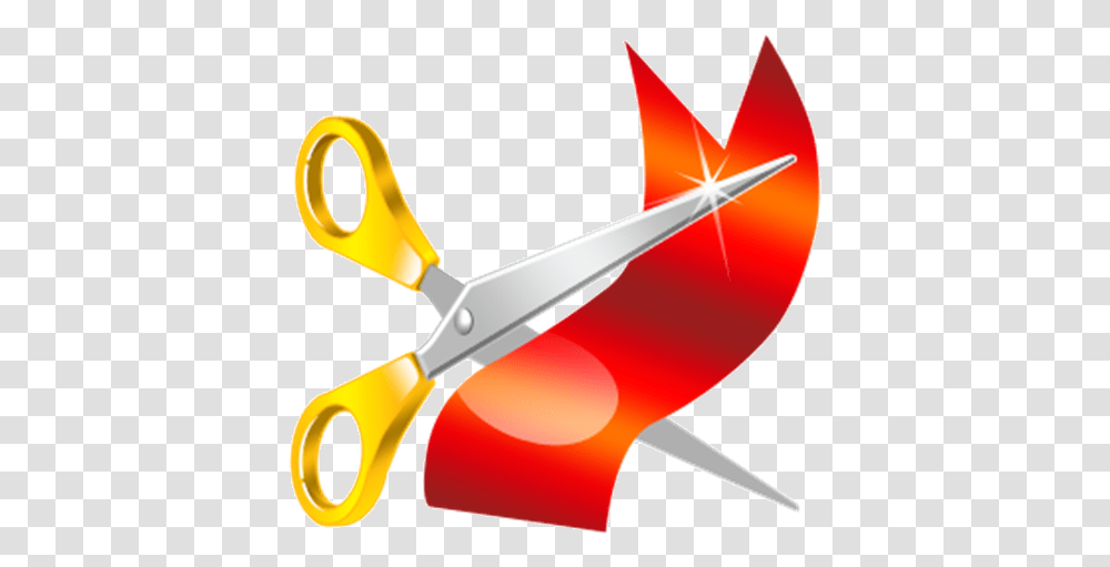 Download Ribbon Cutting Ceremony To Be Background Ribbon Cutting, Weapon, Weaponry, Blade, Scissors Transparent Png
