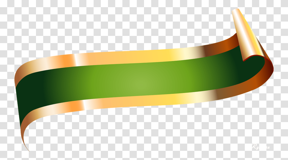 Download Ribbon Green Clipart Clip Art Orange Line Font, Plant, Soil, Scroll Transparent Png