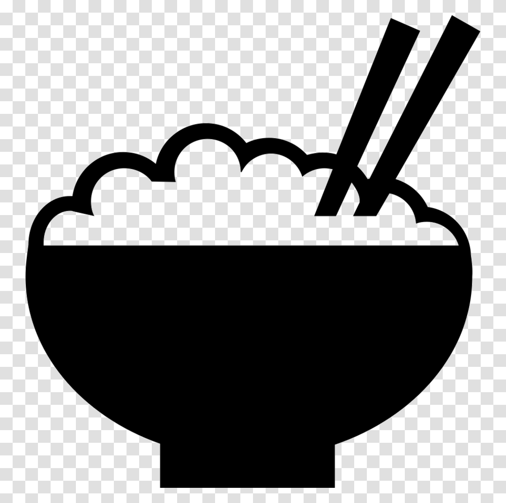 Download Rice Icon Clipart Chinese Cuisine Japanese Cuisine, Bow, Silhouette, Bowl, Ashtray Transparent Png
