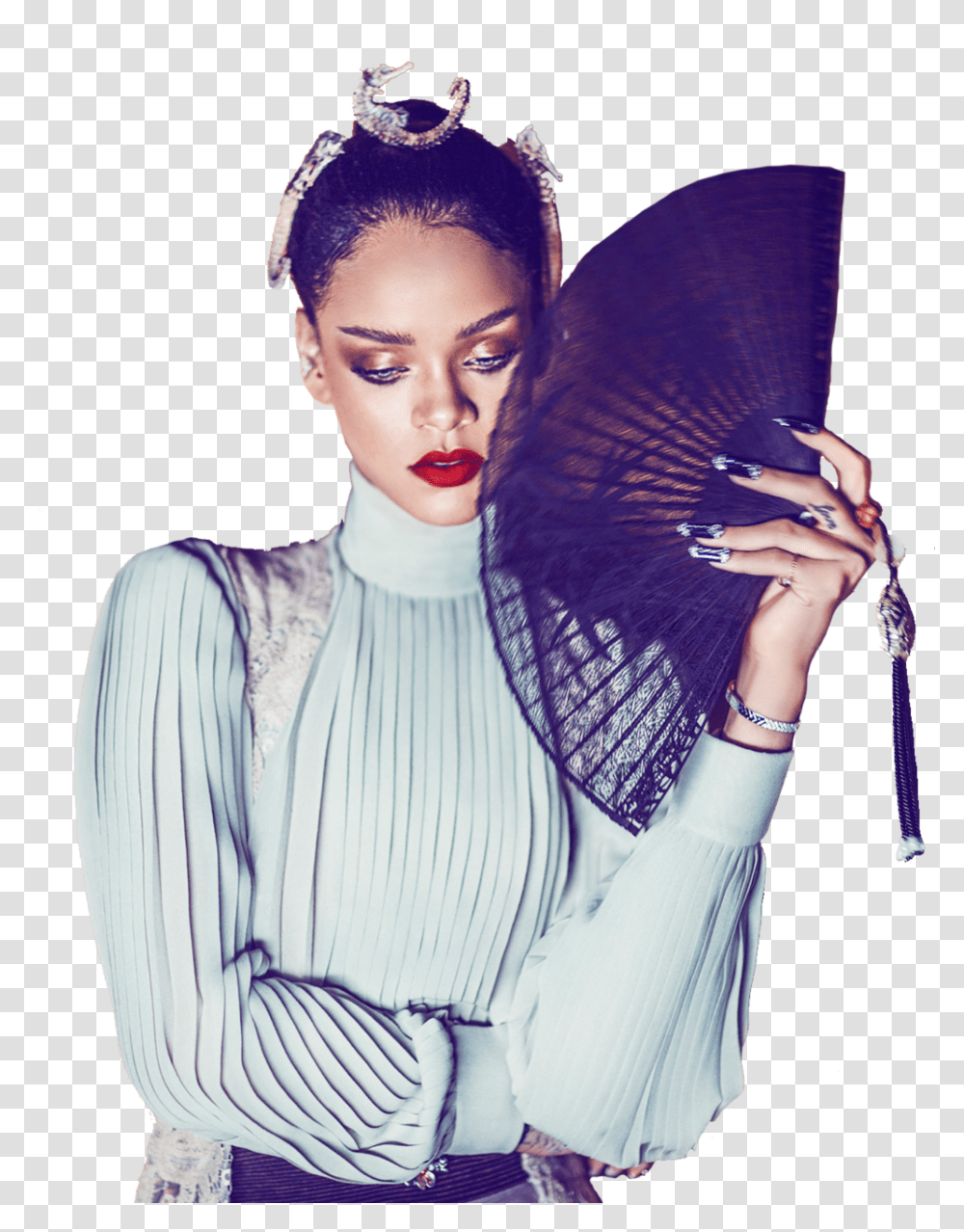 Download Rihanna Free Rihanna China Bazaar, Person, Female, Clothing, Sleeve Transparent Png