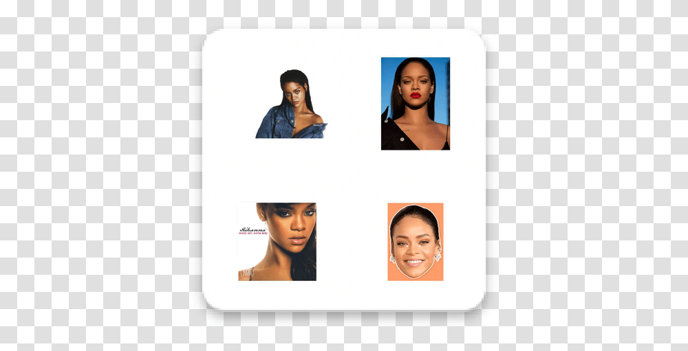 Download Rihanna Whatsapp Stickers Hair Design, Face, Person, Head, Jaw Transparent Png