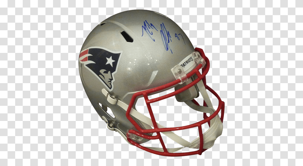 Download Rob Gronkowski Autographed New New England Patriots, Helmet, Clothing, Apparel, Football Helmet Transparent Png