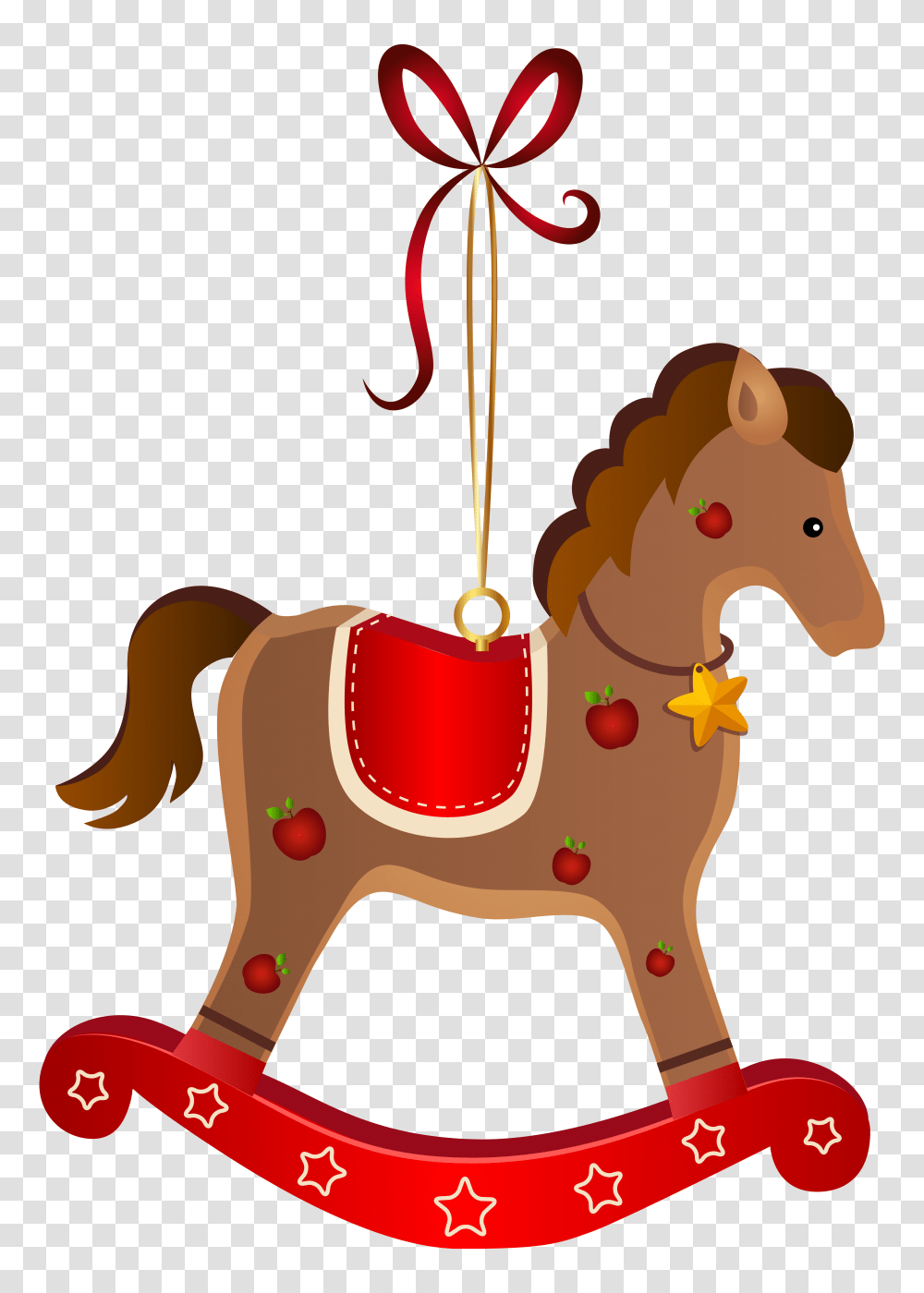 Download Rocking Horse Clipart Christmas Clipart Horse, Cookie, Food, Biscuit, Ornament Transparent Png