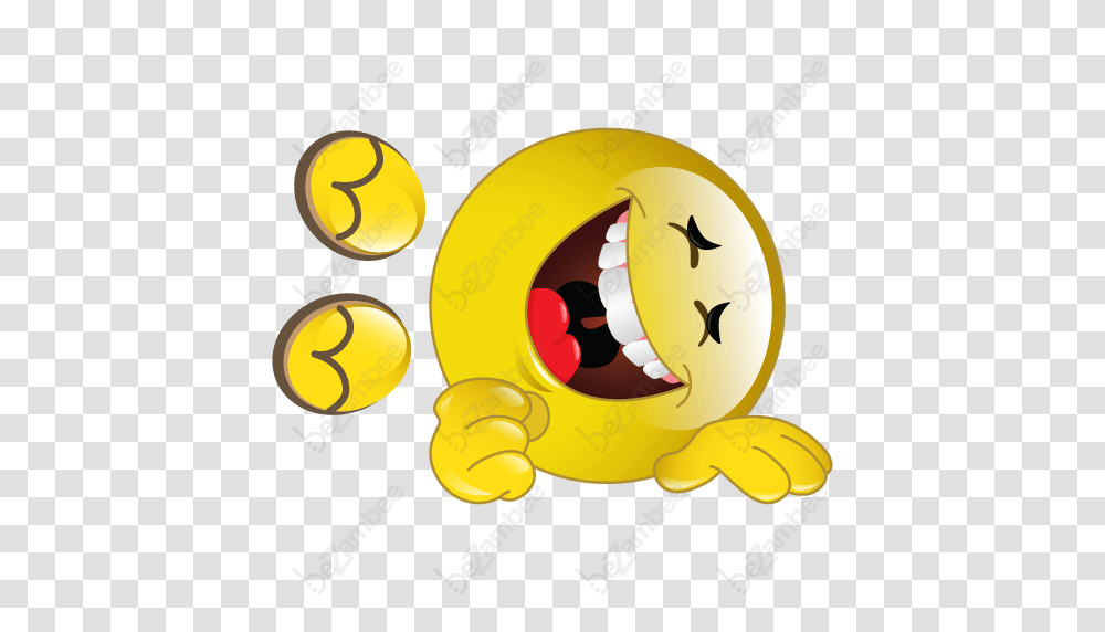 Download Rolling On The Floor Laughing Emoticon Clipart Emoticon, Hand, Rattle Transparent Png