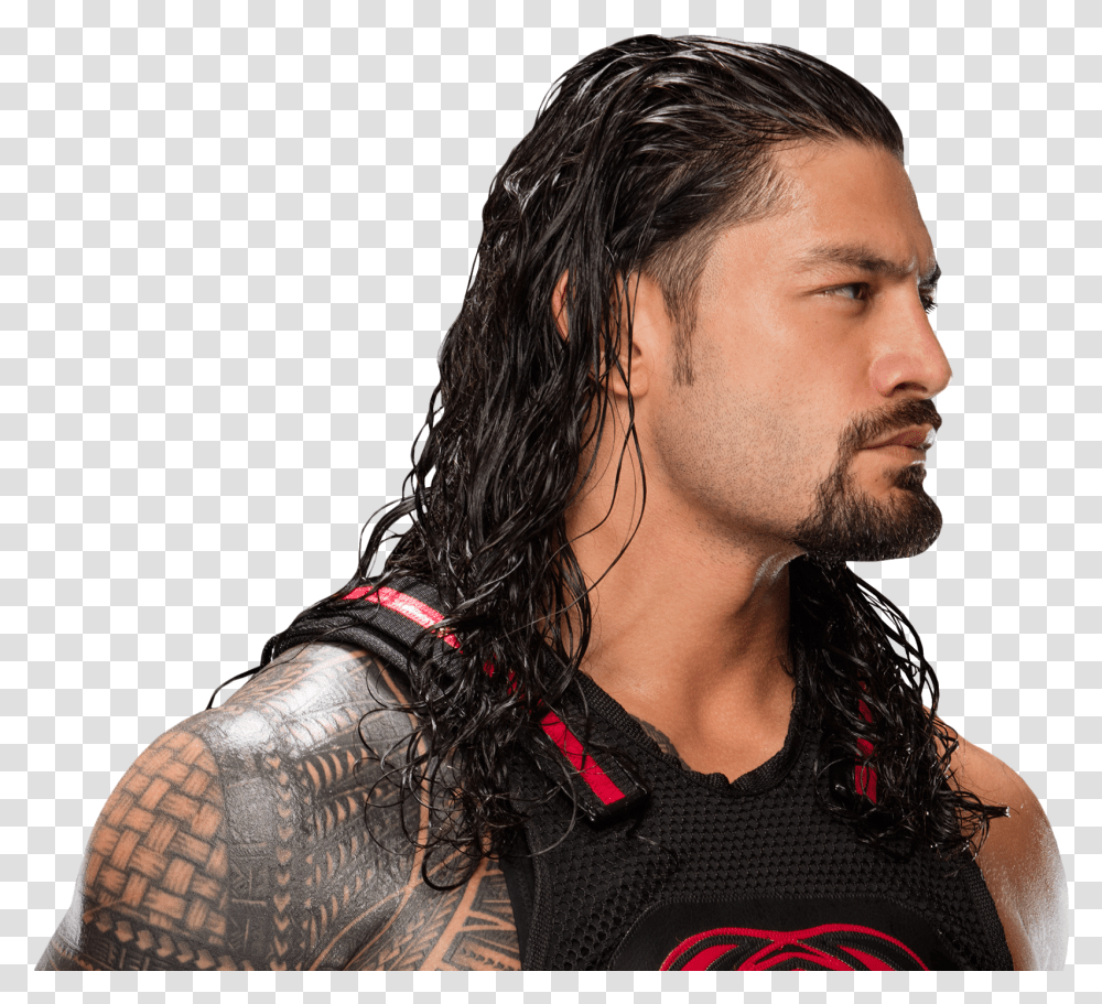 Download Roman Reigns Roman Reigns Hair Cutting, Skin, Person, Human, Face Transparent Png