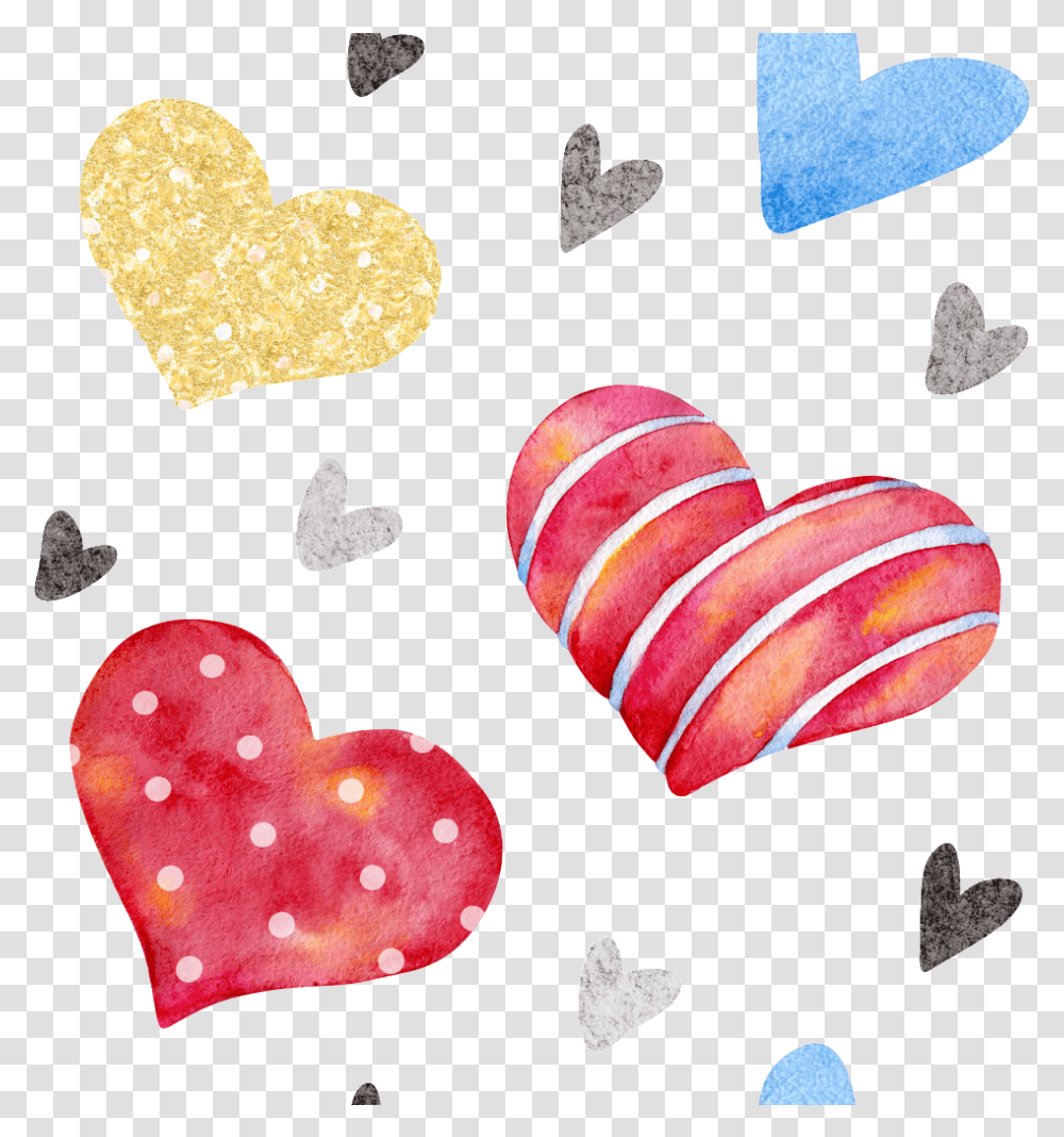Download Romantic Love Heart Background Valentine Love, Sweets, Food, Confectionery, Paper Transparent Png