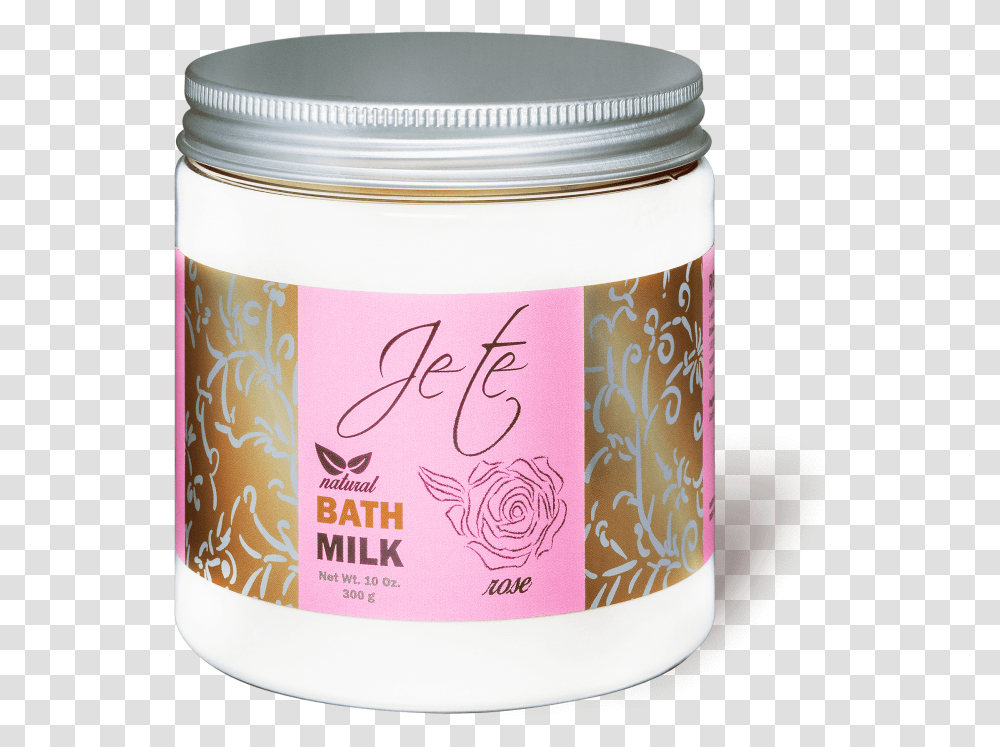 Download Rose Bath Milk Milk Bath Image With No Happy Birthday, Jar, Beverage, Drink, Food Transparent Png