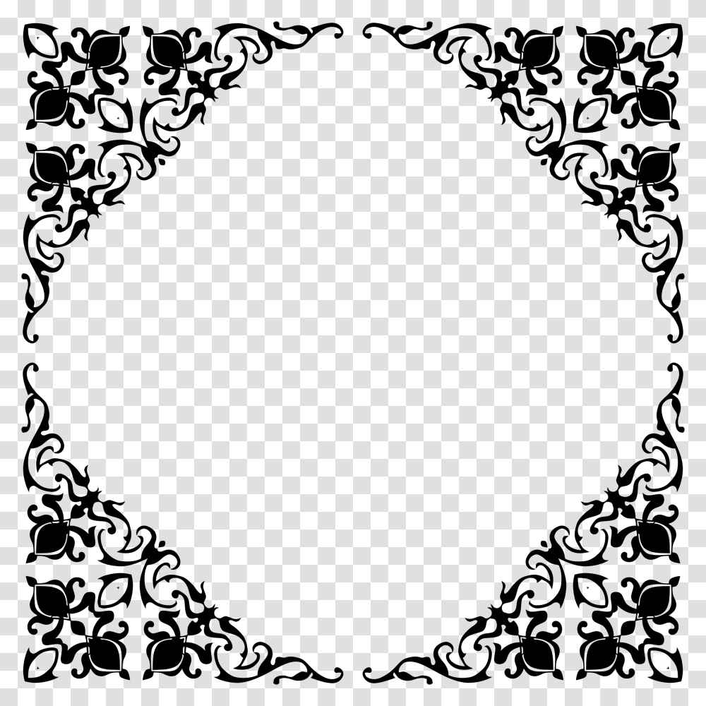 Download Roses Vector Clipart Black And White Clip Frame For Microsoft Office, Floral Design, Pattern, Green Transparent Png