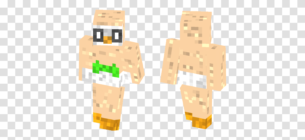 Download Rowlet Pokemon Sun And Moon Minecraft Skin For Ice Bear Minecraft Skin, Toy Transparent Png