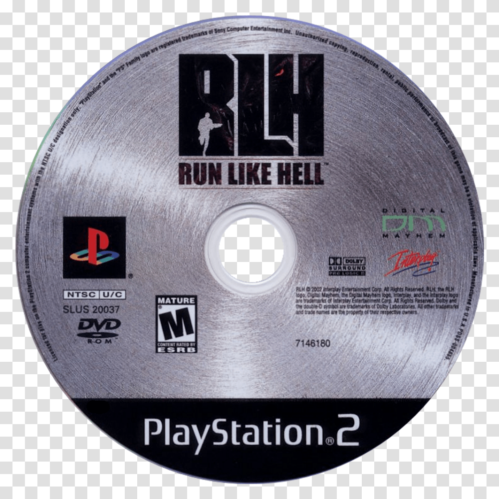Download Run Like Hell Run Like Hell Playstation 2 Ps2, Disk, Dvd Transparent Png