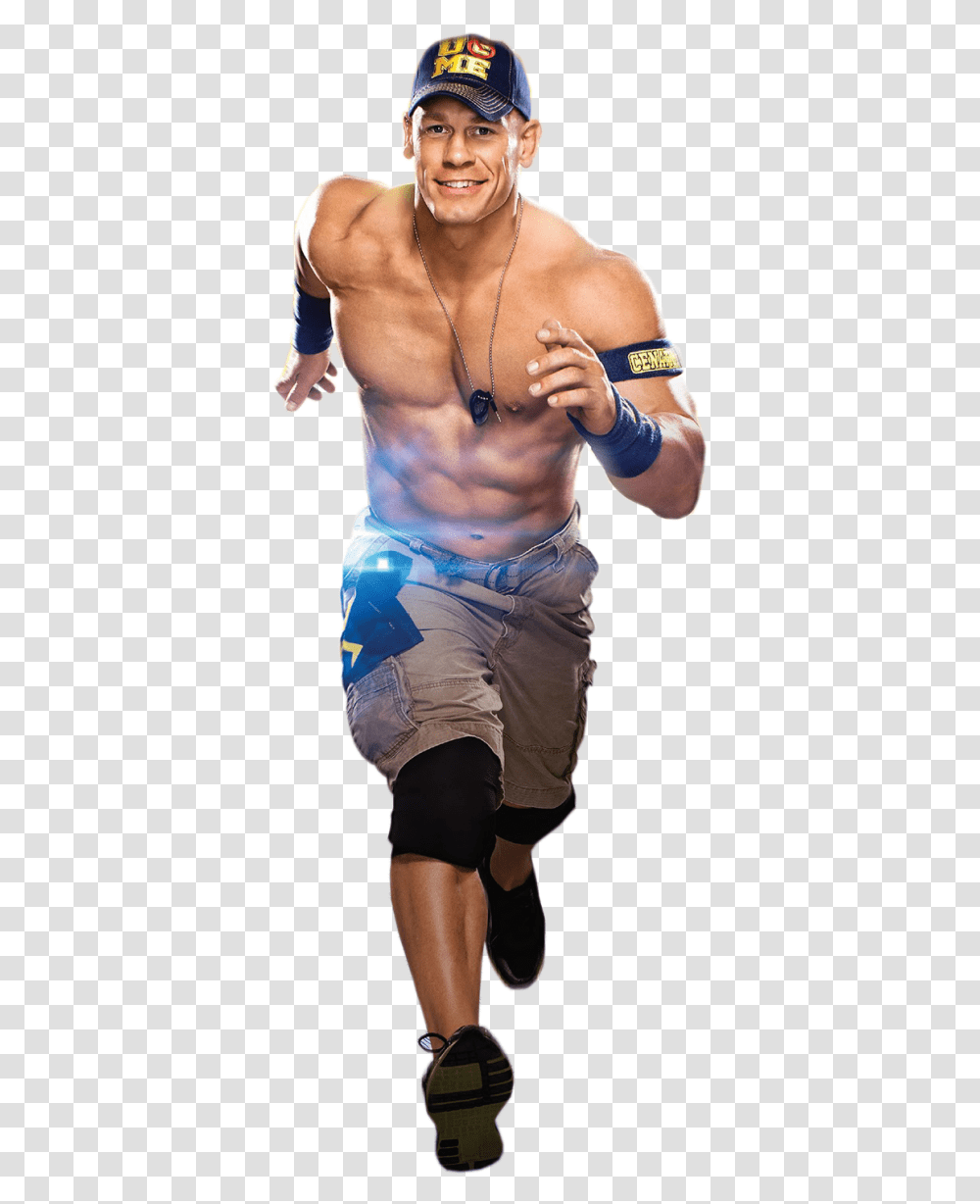 Download Running Clipart 376 John Cena Running Background, Person, Shorts, Face Transparent Png