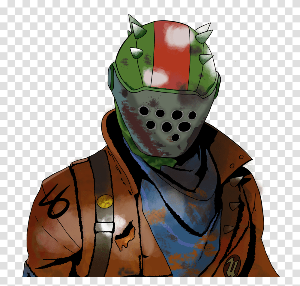 Download Rust Lord Skin Skull Trooper Drawing Fortnite Fortnite Rust Lord Drawing, Helmet, Apparel, Person Transparent Png