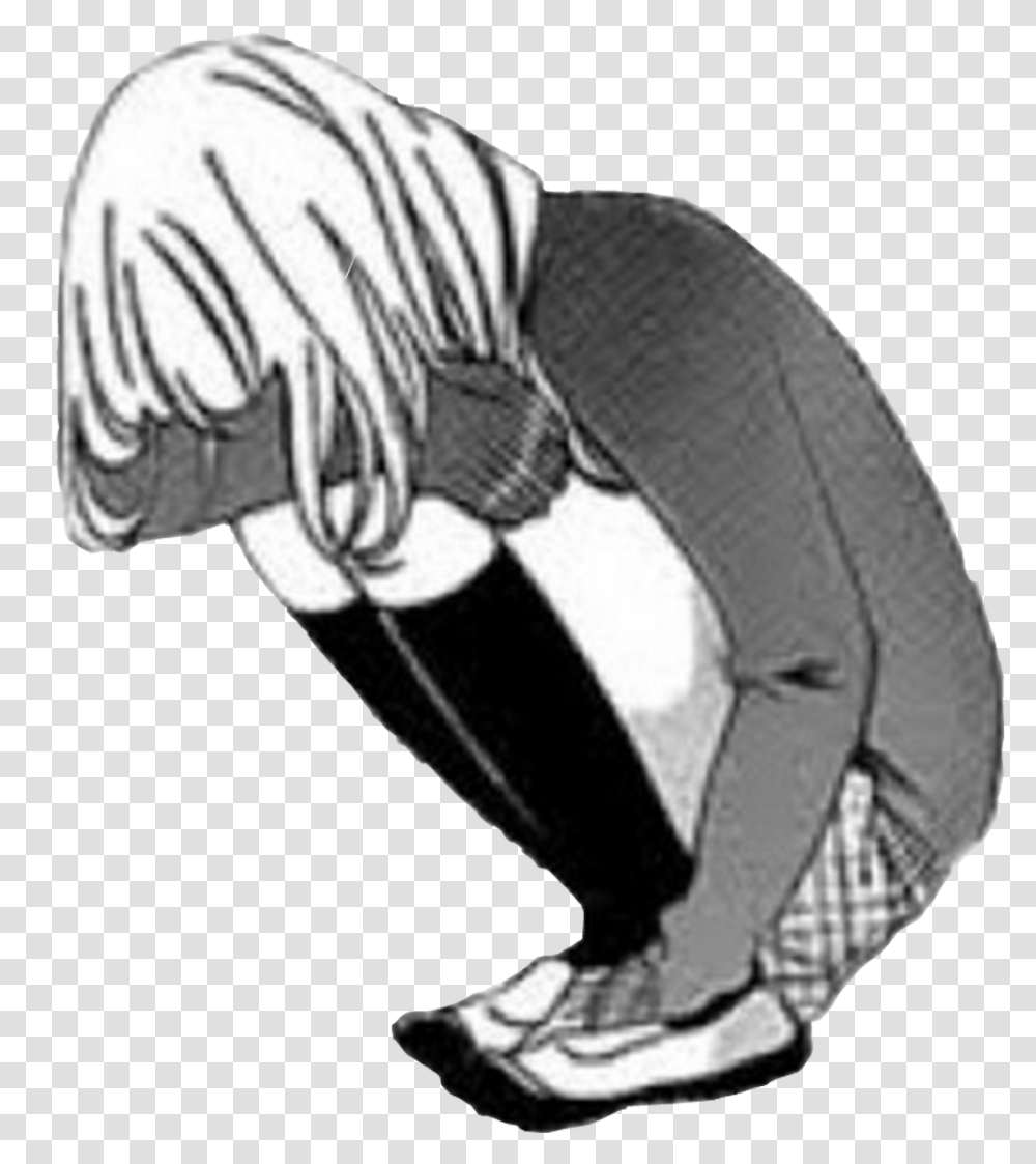 Download Sad Anime Girl Crying, Person, Human, Clothing, Apparel Transparent Png