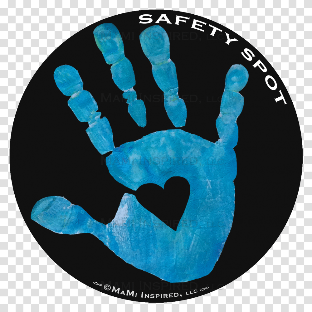Download Safety Spot Black Kids Hand Car Magnet Handprint Spot For Kid, Text, Symbol, Hook, Alphabet Transparent Png